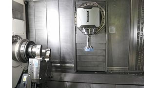 MS Ultraschall nutzt auch die Schleifoption des Dreh-Fräszentrums CTX beta 2000 TC von DMG Mori. Für perfekte Oberflächen wird die Schleifscheibe samt Haimer-Schleifaufnahme vor dem Einsatz feingewuchtet. (Bild: Haimer)