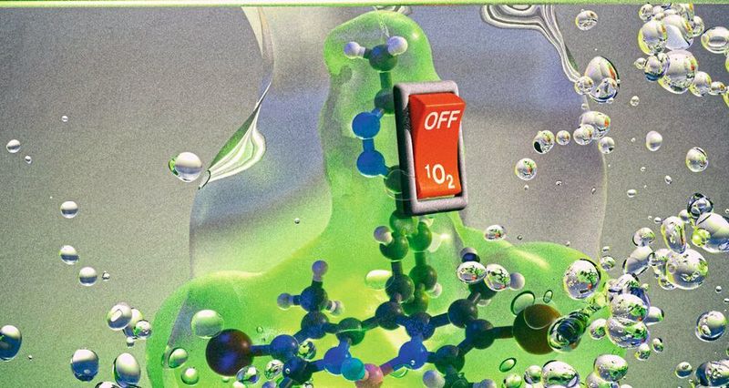 Licht legt den Schalter in einem Molekül um und aktiviert so die Freisetzung von Sauerstoff. Damit könnten Tumore gezielt bekämpft werden. (M. Eugenio Vázquez, Universität Santiago de Compostela)