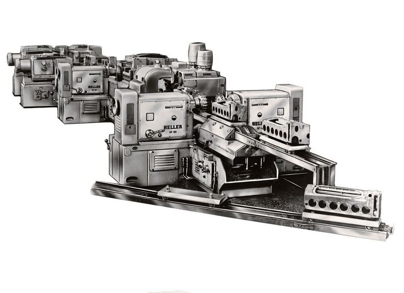 In der Wirtschaftswunderzeit produziert Heller zunehmend Sondermaschinen und Transferstraßen und deckt damit den steigenden Bedarf an mehr Fertigungskapazität. (Heller)