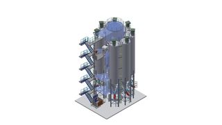 Durch die integrierte Mittelkomponentenstation in der Silomodulanlage kann mehr Flexibilität in der Produktion erreicht werden. (Bild: OAS)