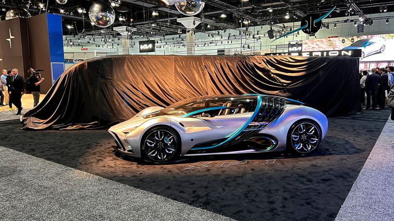 Der Prototyp des Hyperions XP-1 auf der diesjährigen Los Angeles Auto Show. (Bild: Hyperion Motors)