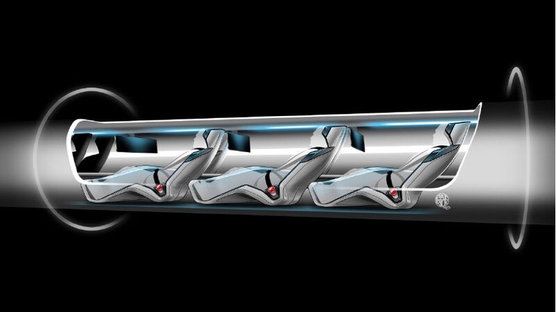 Die Grafik verdeutlicht, dass es im Hyperloop ziemlich eng zugehen würde (Tesla Motors)
