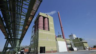 Lanxess produces at its Antwerp site glass fibers, an important ingredient of the high-tech plastic Durethan. - In the silo-farm of the glass fiber plant all raw materials are stored, before they are mixed in the correct badge which feeds the furnace.  (Picture: Lanxess)