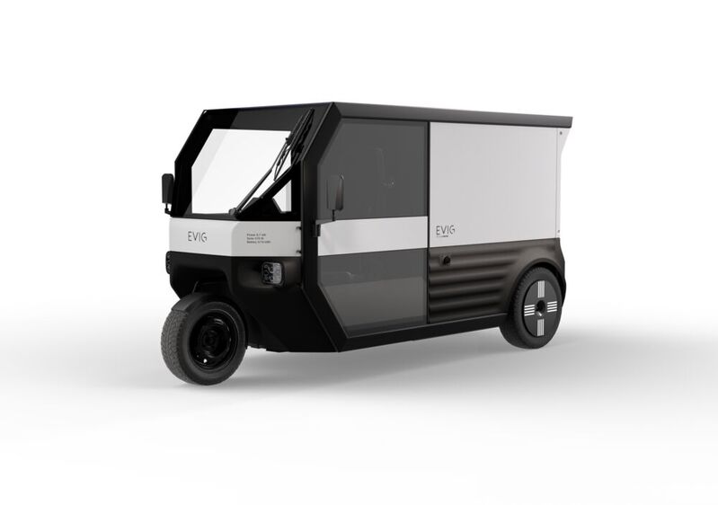 Neuer Cargo-Elektroflitzer Evig aus Schweden: Das Fahrzeug kann ab sofort konfiguriert und zu Preisen ab 10.900 Euro bestellt werden.