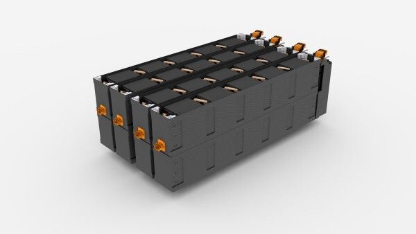 Aufgeteilt auf zwei  solche Akkumodule befinden sich insgesamt 2000 Lithium-Eisen-Phosphat-Zellen im VBB-3 (Bild: Venturi Automobiles)