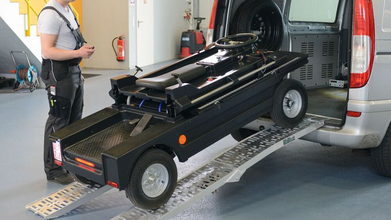 So lässt sich der Hop-On transportieren.