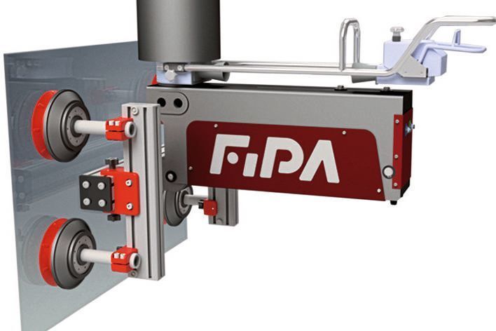 Die Erweiterung des Fipa-Lift-Schlauchheber-Sortiments schwenkt Blechplatinen und andere großflächige Bauteile mit einem Gewicht von bis zu 180 kg um 90°. (Fipa)