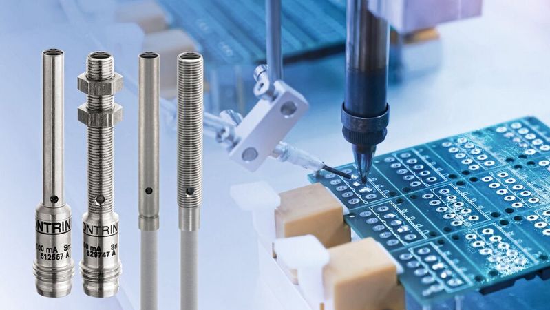 According to the manufacturer, Contrinex's photoelectric miniature sensors are the smallest optical sensors with integrated electronics on the market. They are available as diffuse sensors or through-beam sensors.(Image: Contrinex, Shutterstock/asharkyu)