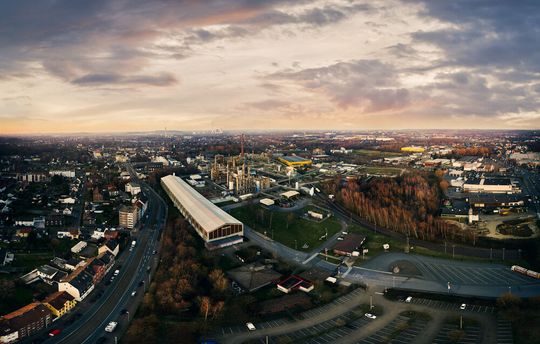 Blick auf den Evonik- Standort Herne, dem wichtigsten zur Isophoronherstellung.(Bild:  Evonik Industries AG)