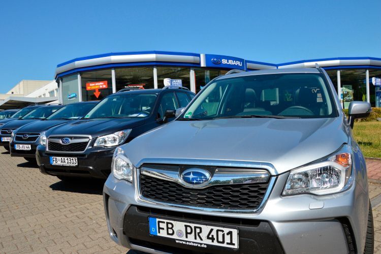 Aktuell umfasst das Netz von Subaru in Deutschland rund 190 Handelsstützpunkte und 240 Servicebetriebe. Im Bild: Subaru-Standort der Emil-Frey-Gruppe Deutschland in Friedberg. (Achter)