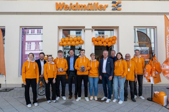 Die Weidmüller Welt in Detmolds Zentrum ist wieder eröffnet. Das Team, das die Räumlichkeiten jetzt betreut, freut sich über jeden, der gute Ideen hat, und diese umsetzen will ...(Bild:  Weidmüller)