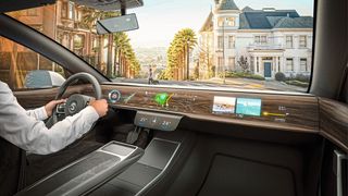 Dank Shy-Tech sollen sich Displays künftig deutlich eleganter in Fahrzeuginnenräume integrieren lassen. (Bild: Continental)