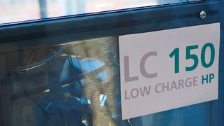 Die am Fraunhofer ISE entwickelte Wärmepumpe LC150 setzt auf das klimafreundliche Kältemittel Propan (Fraunhofer ISE)