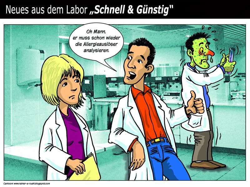 Übersicht unserer Bildergalerien (Comic: www.rainer-e-ruehl.blogspot.com) (Bild: LABORPRAXIS/Rühl)