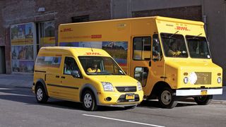 Im New Yorker Stadtteil Manhattan stellt DHL Express die komplette Fahrzeugflotte bis September 2011 auf Fahrzeuge mit Hybrid- oder Elektroantrieb um. Bild: Deutsche Post DHL (Archiv: Vogel Business Media)