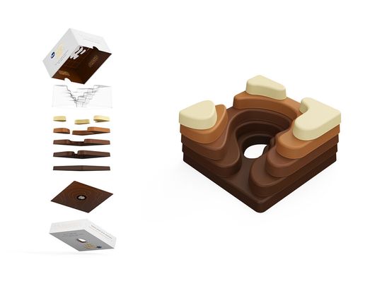 „The Bar“, die ultimative Traumschokolade, besteht aus fünf unterschiedlichen Schichten, erklärt Valio. Jede Schicht könne ein bestimmtes Bedürfnis befriedigen. Das klappt mit dem besonderen Milchpulverkonzept Valio-Beetersweet auch noch laktosefrei und zuckerreduziert.(Bild:  Valio)