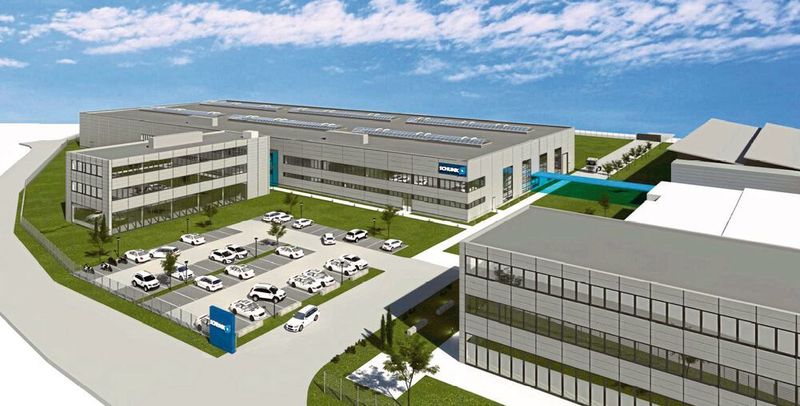 By May 2020, nearly 30 million euros will be invested in the Schunk Campus in Mengen. In addition to another production hall, a modern research and development center is being built.  (Schunk)