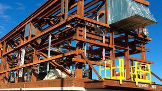 One of the 358 modules fabricated and shipped by Fluor to the Fort Hills Energy L.P. oil sands mining project in the Athabasca region of Alberta, Canada. (Business Wire)