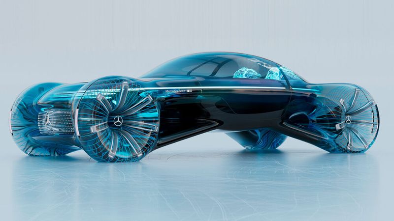 Organische Formen und ein leuchtendes Innenleben sorgen für eine futuristische Optik. (Bild: Mercedes-Benz)