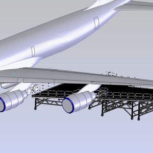 Die Wing-Dock-Module lassen sich in der Neigung den unterschiedlichen Flugzeugtypen anpassen.   Bild: Günzburger Steigtechnik