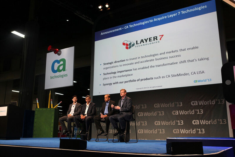Während der CA World gab CA Technologies bekannt, das Unternehmen Layer 7 Technologies zu kaufen, einem Anbieter von Tools für das API-Management und Security, um das eigene Portfolio in Sachen  schnelle, zuverlässige und siche Bereitstellung von Cloud-, Mobile- und Copmposite-Anwendungen auszubauen. (Bild: CA Technologies)