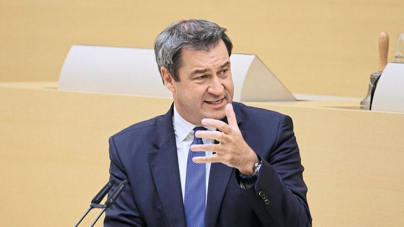 CSU-Chef Markus Söder sieht die Ära des Verbrennungsmotors zu Ende gehen.(Bild:  Bildarchiv Bayerischer Landtag, Foto: Stefan Obermeier)