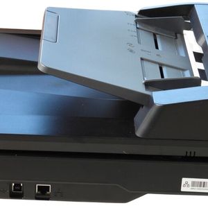Der Avision AD136N bietet neben dem USB-Port noch Gigabit-Ethernet, um ihn mehreren Anwendern zugänglich zu machen. (Bild:  Avision)