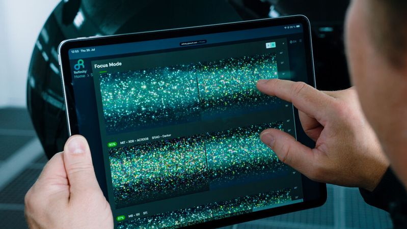 Mit "Light Assist" erkennen Betriebe feiner Unterschiede hinsichtlich Farbton, Effekt und Textur. (Bild:  Surventis)