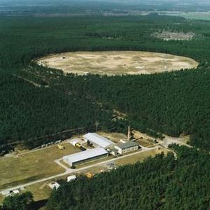 Luftbild vom BAM-Testgelände Technische Sicherheit, Horstwalde bei Berlin 