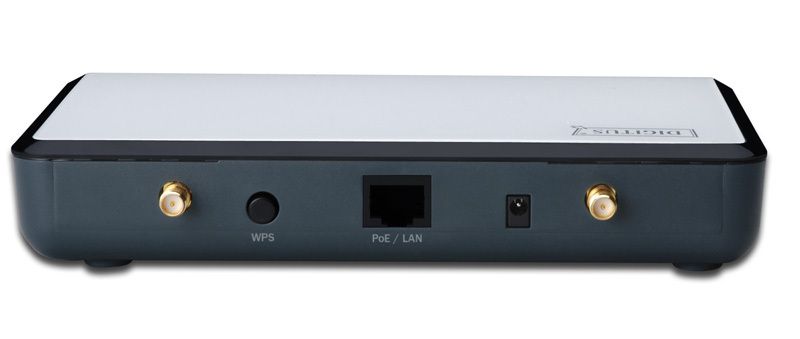 Die Rückansicht des White Rapid N+ PoE Access Point, DN-7058 von Digitus (Archiv: Vogel Business Media)