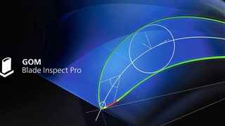 GOM fasst jetzt vier Softwarepakete in seiner GOM-Suite zusammen. Zu den existierenden Tools GOM Inspect und GOM Correlate kommen jetzt noch GOM Volume Inspect und, im Bild symbolisiert, GOM Blade Inspect für Turbinenbauer die Luft- und Raumfahrt hinzu. (GOM)