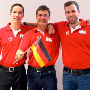 1. Platz: Team Deutschland mit Markus Mößner, Wolfgang Höher, Daniel Neises(Foto:  Mazda)
