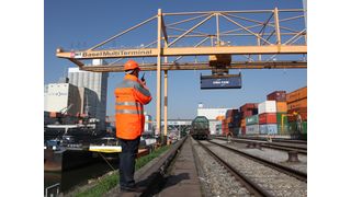 Containerterminal in Basel: Contargo verfügt in Deutschland, den Niederlanden, Frankreich und der Schweiz über 25 Containerterminals in Binnenhäfen. (Bild: Contargo)