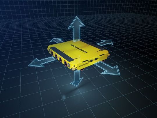 Als Systemlösung kombiniert das SSI Pallet Roaming Shuttle intelligente 4-Wege-Shuttle-Technologie mit Regaltechnik, Steuerung und Software-Anbindung und lässt sich nahtlos sowohl in die SSI Schäfer Softwarelandschaft als auch in bestehende IT-Systeme der Kunden integrieren. (Bild:  SSI Schäfer)