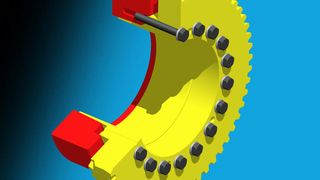 Zahnrad integriert als Innenring des HSD-Spannelementes  (Bild: Stüwe)