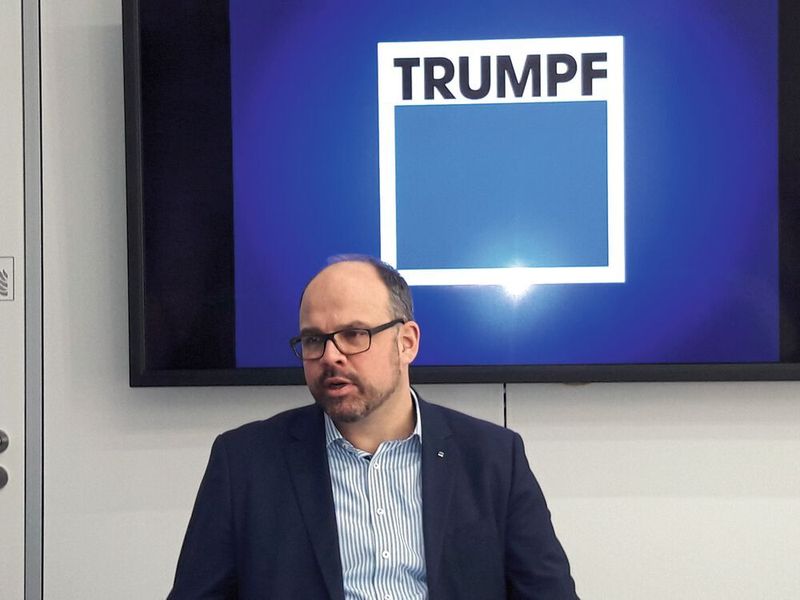Trumpf-Geschäftsführer Forschung & Entwicklung Thomas Schneider: „Wir nutzen Domänenwissen, um die Prozessstabilität der Maschinen zu erhöhen. Dies ist uns ein wichtiges Anliegen, denn Trumpf versteht sich als Prozessanbieter.“ (Finus/VCG)