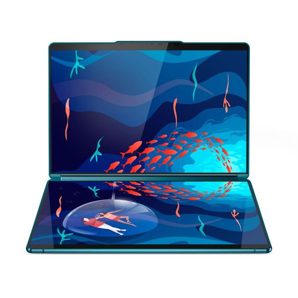 Das das neue Yoga Book 9i ist ein Dual-Screen-Notebook, das mit einem 14 Zoll großen 4K-Display und einem 2,8K-Touchscreen arbeitet. (Bild: Lenovo)