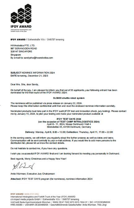 (Bild:  HWArobotics PTE. LTD.)