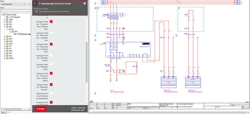 Konfigurieren einfach gemacht – hier am Bespiel einer Schleifmaschine in Form einer vollständigen Maschinenkonfiguration. (Eplan)
