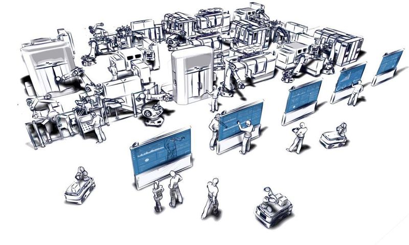Im Exzellenzcluster „Internet of Production“ arbeiten die Wissenschaftler u.a. an cloudbasierten Steuerungssystemen für die Fertigung der Zukunft.
 (Martin Riedel / Internet of Production.)