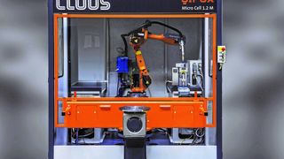 Der leichte Einstieg in das automatische Schweißen kleiner Bauteile soll mit der Qirox Mikrozelle inklusive Roboter von Cloos gelingen. Der Hersteller verspricht, dass es sich um ein ausgewiesenes „Ready to run“-System handelt. (Cloos)