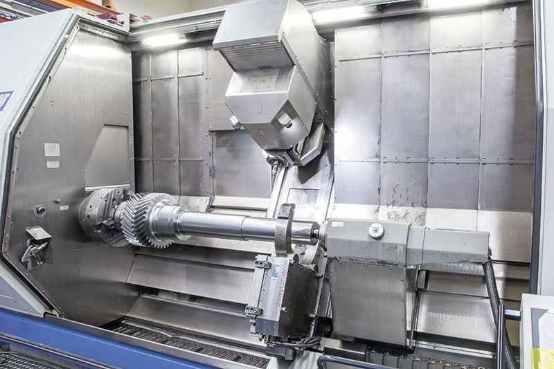 Der Messtaster TC64-Digilog scannt die 36 Zähne mit 1,8 m/min und wird im Eilgang positioniert. (Blum-Novotest)