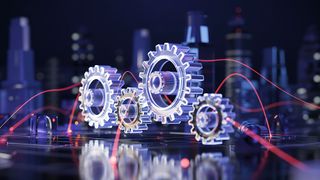 Über den Datenraum Antrieb 4.0 werden passende Antriebskomponenten direkt bei den angeschlossenen Herstellern abgefragt – mit einem Klick statt über mehrere Auslegungstools parallel.  (Bild: Design Stock / stock.adobe.com / KI-generiert)