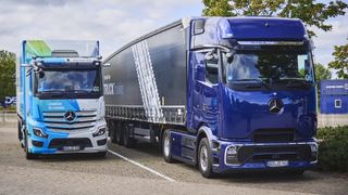 Rein elektrisch angetriebene Lkw werden von vielen Flottenbetreibern in Europa mittlerweile als wirtschaftlicher im Vergleich zu Diesel-Lkw eingestuft. (Bild: Daimler Truck)