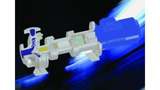 Bei der MPCHDryRun handelt es sich um eine robuste, dauerhaft trockenlauffähige magnetgekuppelte Spiralgehäusepumpe mit einstufigem geschlossenen oder halboffenen Radiallaufrad. Die mechanisch leicht vorgespannte Wälzlagerung ermöglicht dabei einen Betrieb ohne jede Flüssigkeitsfüllung.  (Bild: Bungartz)