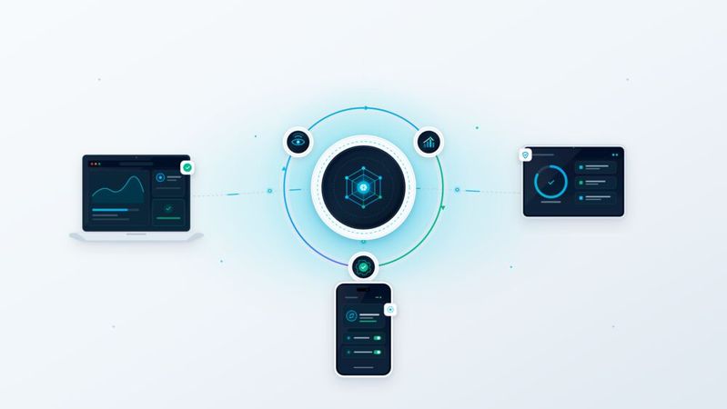 Autonomous Endpoint Management überwacht Endgeräte, erkennt Handlungsbedarf und führt Maßnahmen automatisiert aus.(Bild:  Gemini / KI-generiert)