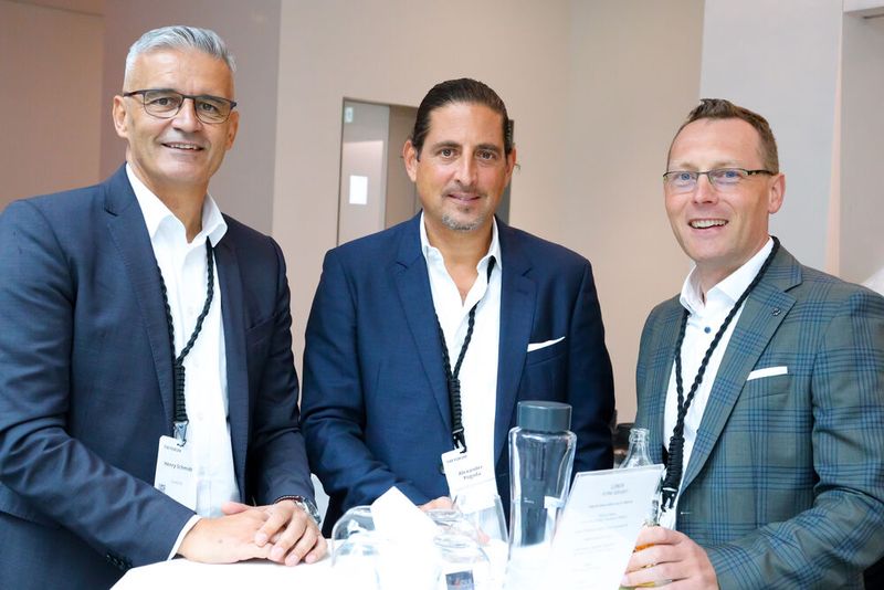 (V. l.) Henry Schmidt, Alexander Pogoda (beide Exagrid), Martin Gerlach (Interface Systems) (Bild: TIM)