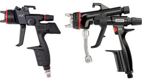 Die Technologie stammt aus der Jet X (links) und wurde für die neue Pistole (rechts) weiterentwickelt.  (Bild: Sata)