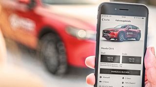 Die Mazda-Carsharingautos konnten per App gebucht werden. (Mazda)