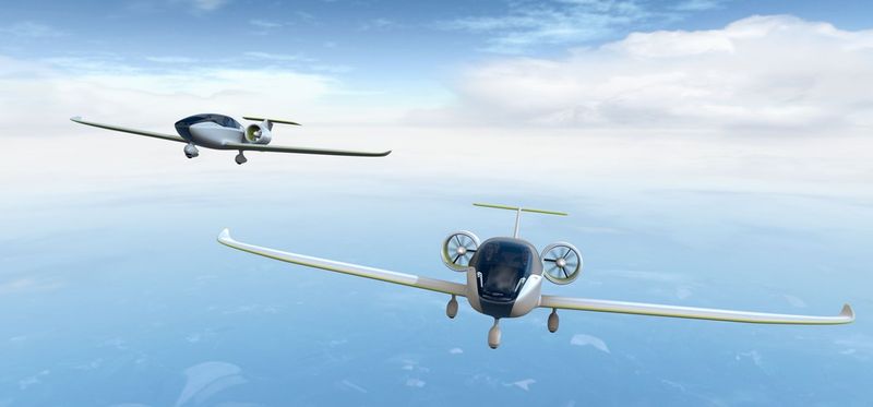 Das Elektro-Flugzeug E-Fan 2.0 von Airbus soll mit 120 Lithium-Polymer-Akkus eine Flugzeit zwischen 45 bis 60 Minuten ermöglichen. Die Version 4.0 ist bereits in der Entwicklung. ( Airbus Group)